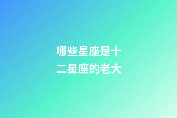 哪些星座是十二星座的老大-第1张-星座运势-玄机派