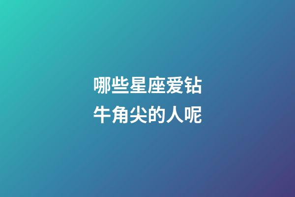 哪些星座爱钻牛角尖的人呢-第1张-星座运势-玄机派