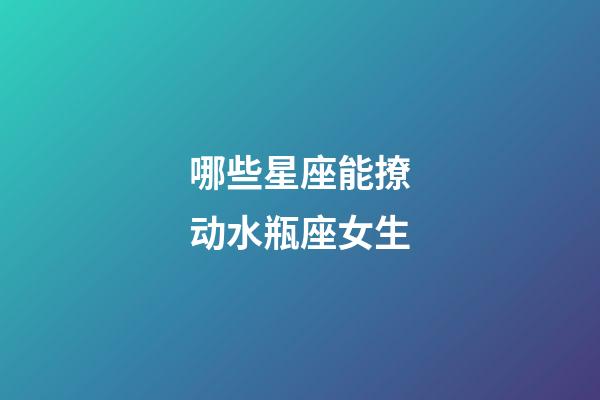 哪些星座能撩动水瓶座女生-第1张-星座运势-玄机派
