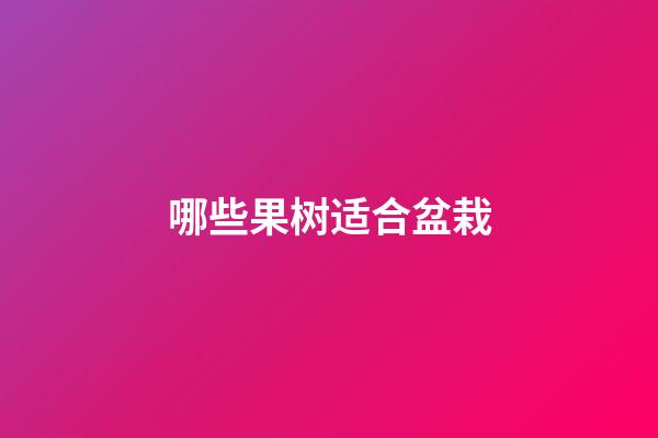 哪些果树适合盆栽