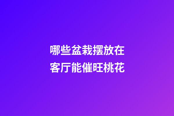 哪些盆栽摆放在客厅能催旺桃花