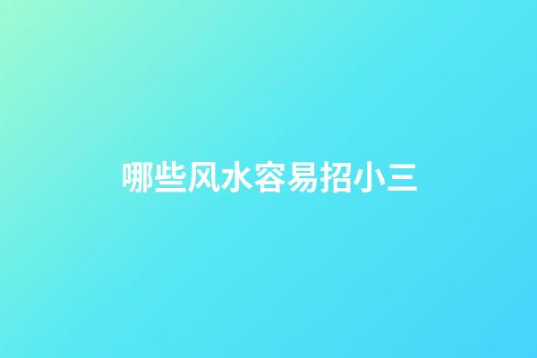 哪些风水容易招小三