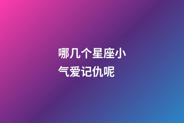 哪几个星座小气爱记仇呢-第1张-星座运势-玄机派