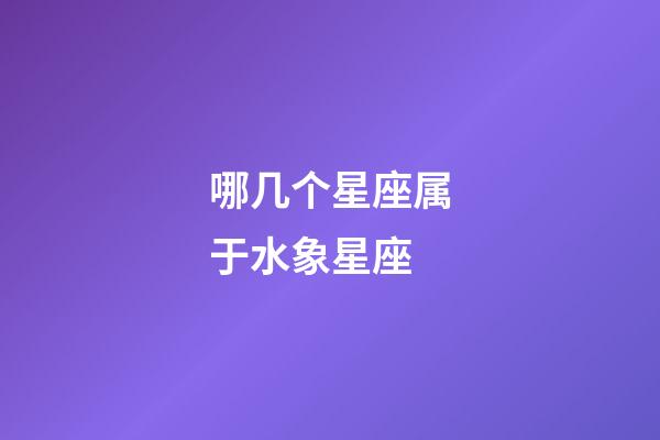 哪几个星座属于水象星座-第1张-星座运势-玄机派
