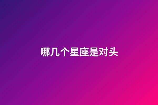 哪几个星座是对头-第1张-星座运势-玄机派