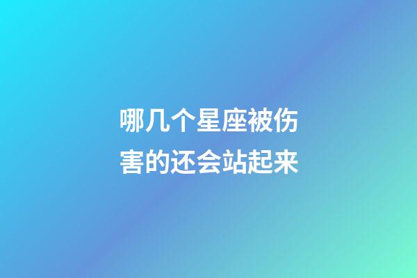 哪几个星座被伤害的还会站起来-第1张-星座运势-玄机派