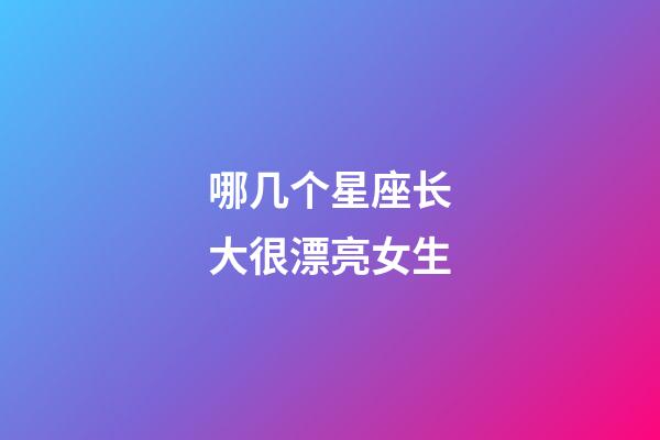 哪几个星座长大很漂亮女生-第1张-星座运势-玄机派