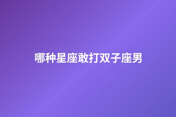 哪种星座敢打双子座男-第1张-星座运势-玄机派