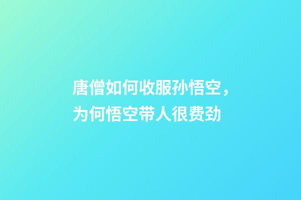 唐僧如何收服孙悟空，为何悟空带人很费劲-第1张-观点-玄机派