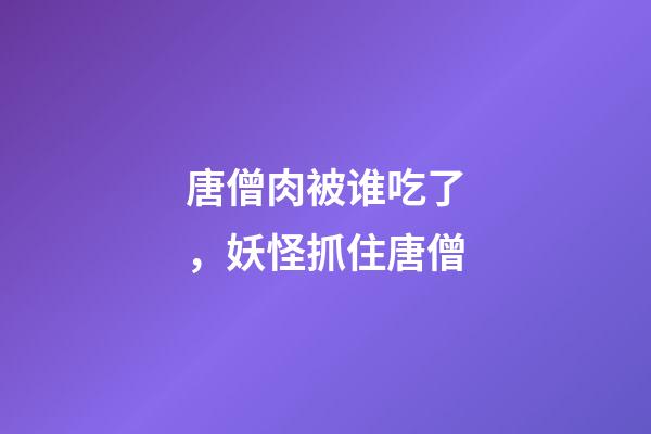 唐僧肉被谁吃了，妖怪抓住唐僧-第1张-观点-玄机派