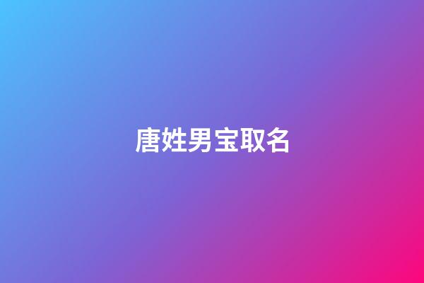 唐姓男宝取名(唐姓男宝取名单名虎年)-第1张-男孩起名-玄机派