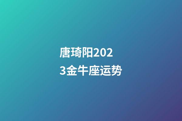 唐琦阳2023金牛座运势-第1张-星座运势-玄机派