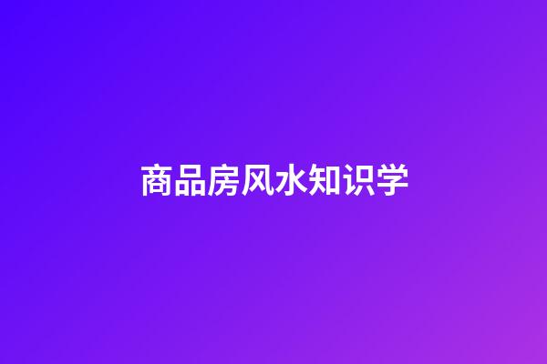 商品房风水知识学