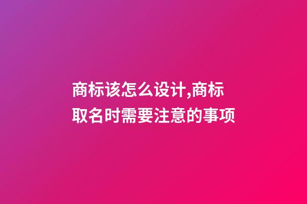 商标该怎么设计,商标取名时需要注意的事项-第1张-商标起名-玄机派