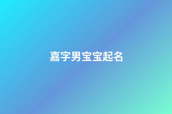 嘉字男宝宝起名(嘉字取名男孩)-第1张-男孩起名-玄机派