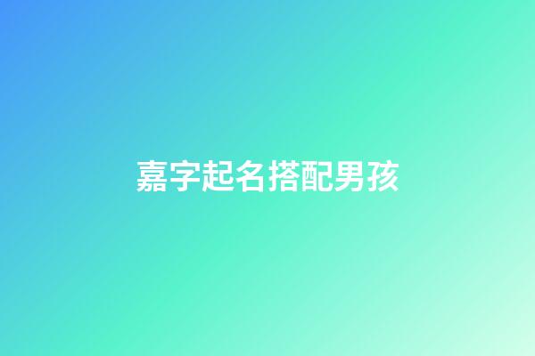 嘉字起名搭配男孩(嘉字起名搭配男孩)-第1张-男孩起名-玄机派