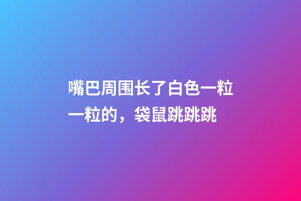 嘴巴周围长了白色一粒一粒的，袋鼠跳跳跳-第1张-观点-玄机派