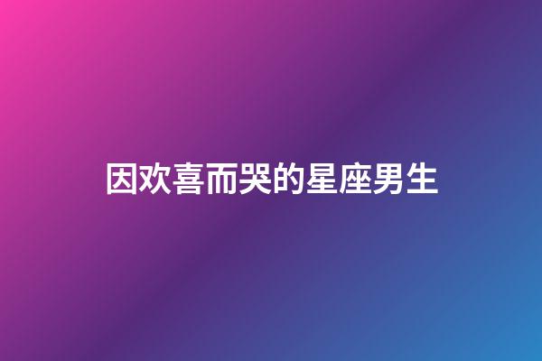 因欢喜而哭的星座男生-第1张-星座运势-玄机派