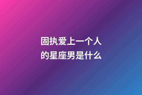 固执爱上一个人的星座男是什么-第1张-星座运势-玄机派