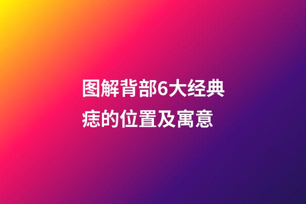 图解背部6大经典痣的位置及寓意