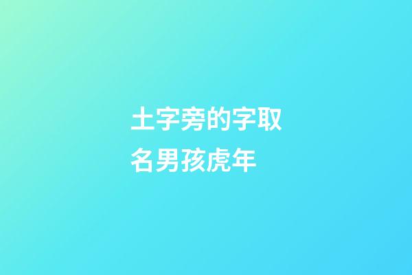 土字旁的字取名男孩虎年(土字旁适合男宝宝名字)-第1张-男孩起名-玄机派