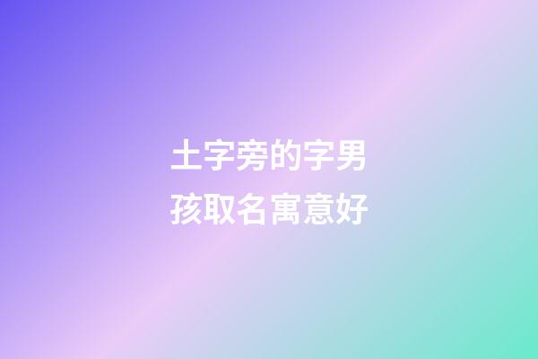 土字旁的字男孩取名寓意好(土字旁的男孩名字有哪些字)-第1张-男孩起名-玄机派