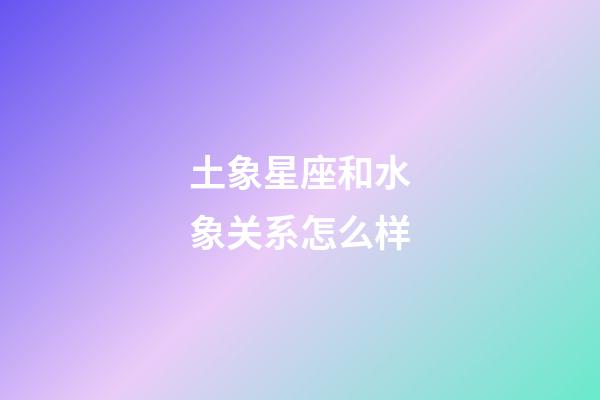 土象星座和水象关系怎么样-第1张-星座运势-玄机派