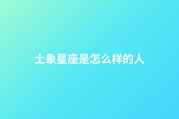 土象星座是怎么样的人-第1张-星座运势-玄机派
