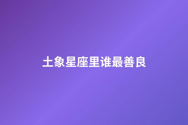土象星座里谁最善良-第1张-星座运势-玄机派
