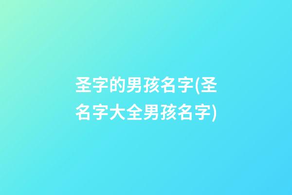 圣字的男孩名字(圣名字大全男孩名字)