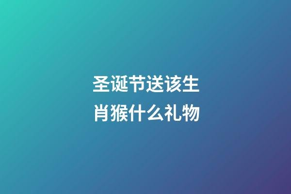 圣诞节送该生肖猴什么礼物