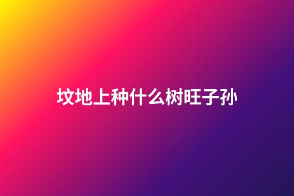 坟地上种什么树旺子孙