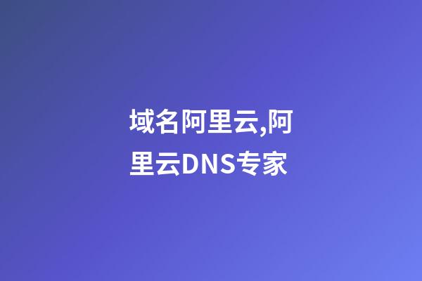 域名阿里云,阿里云DNS专家-第1张-观点-玄机派