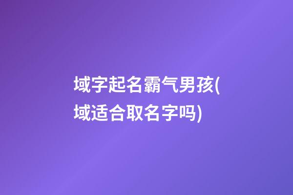 域字起名霸气男孩(域适合取名字吗)