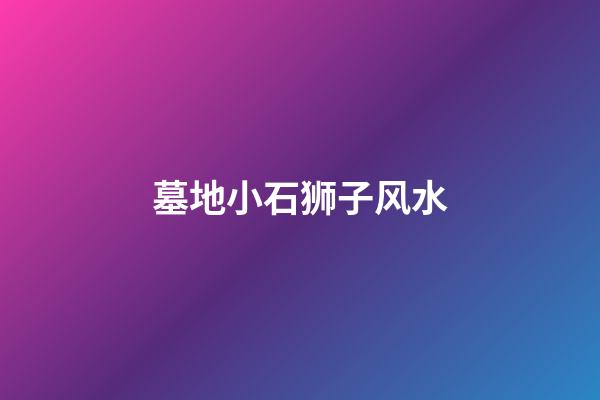 墓地小石狮子风水