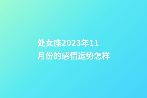 处女座2023年11月份的感情运势怎样-第1张-星座运势-玄机派
