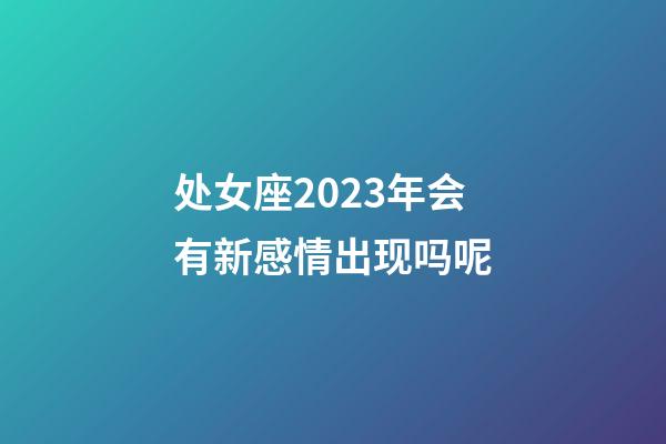 处女座2023年会有新感情出现吗呢-第1张-星座运势-玄机派