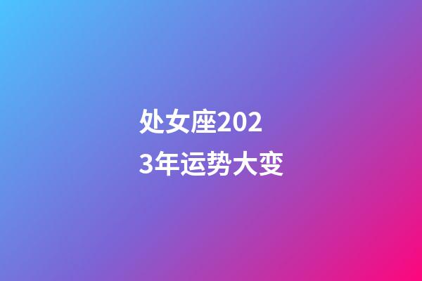 处女座2023年运势大变-第1张-星座运势-玄机派