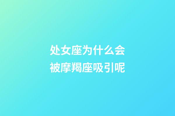 处女座为什么会被摩羯座吸引呢-第1张-星座运势-玄机派