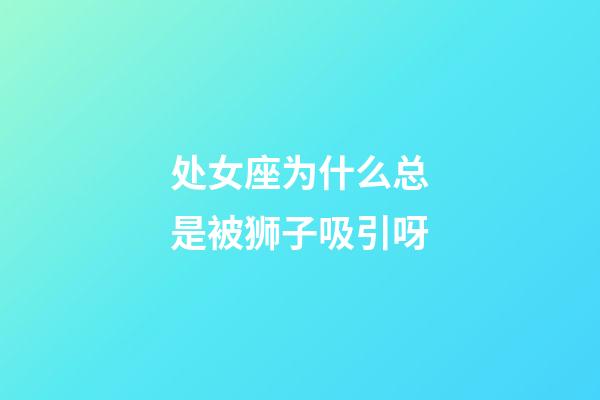 处女座为什么总是被狮子吸引呀-第1张-星座运势-玄机派