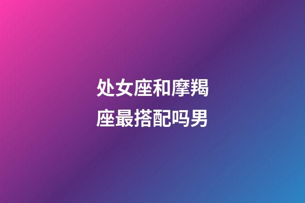 处女座和摩羯座最搭配吗男-第1张-星座运势-玄机派