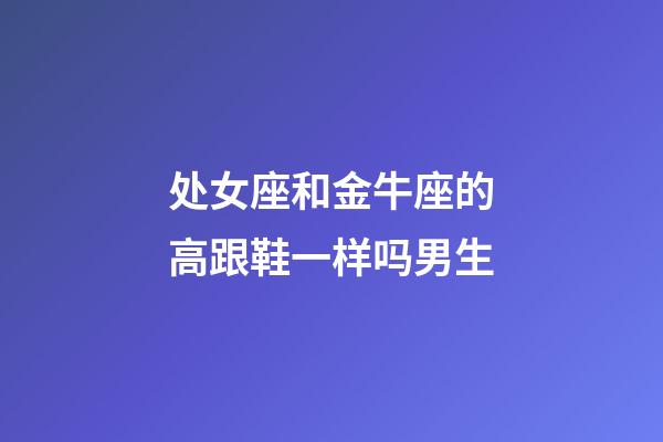 处女座和金牛座的高跟鞋一样吗男生-第1张-星座运势-玄机派