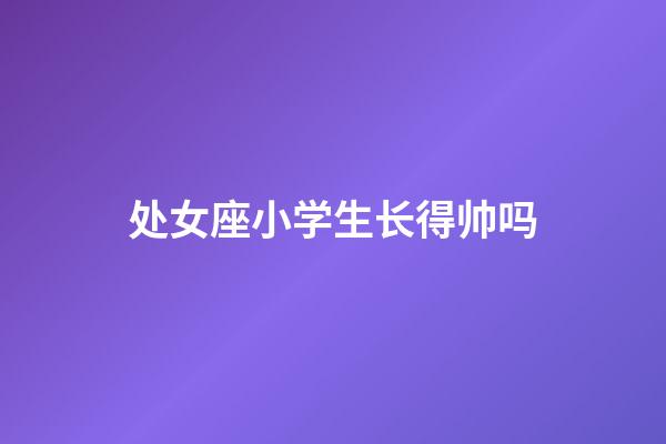 处女座小学生长得帅吗-第1张-星座运势-玄机派