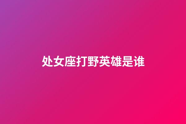 处女座打野英雄是谁-第1张-星座运势-玄机派