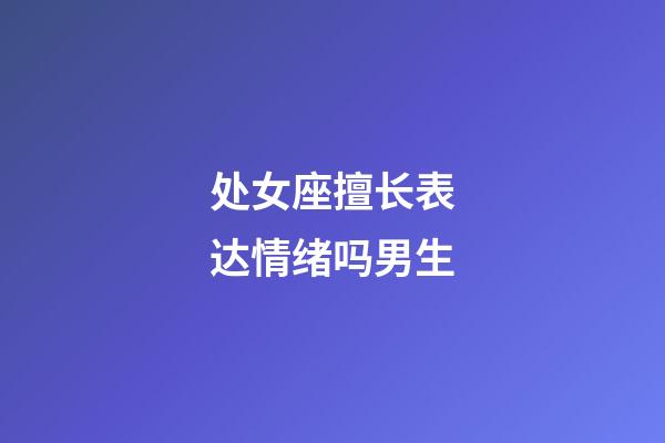 处女座擅长表达情绪吗男生-第1张-星座运势-玄机派