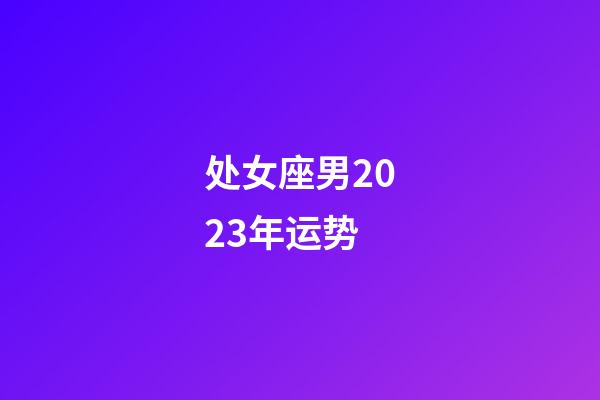 处女座男2023年运势-第1张-星座运势-玄机派