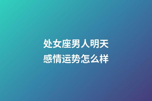 处女座男人明天感情运势怎么样-第1张-星座运势-玄机派