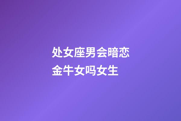 处女座男会暗恋金牛女吗女生-第1张-星座运势-玄机派