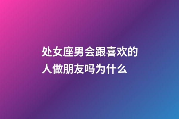 处女座男会跟喜欢的人做朋友吗为什么-第1张-星座运势-玄机派
