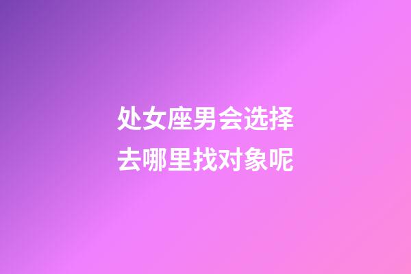 处女座男会选择去哪里找对象呢-第1张-星座运势-玄机派